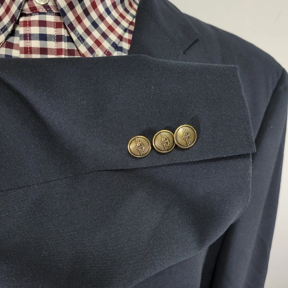 Dockers Men's Sport‎ Coat Blazer Two Button Deep Navy Polyester Size 48R